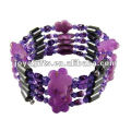 Magnetische purpurrote Blumenverpackung Armbänder u. Halskette 36 &quot;